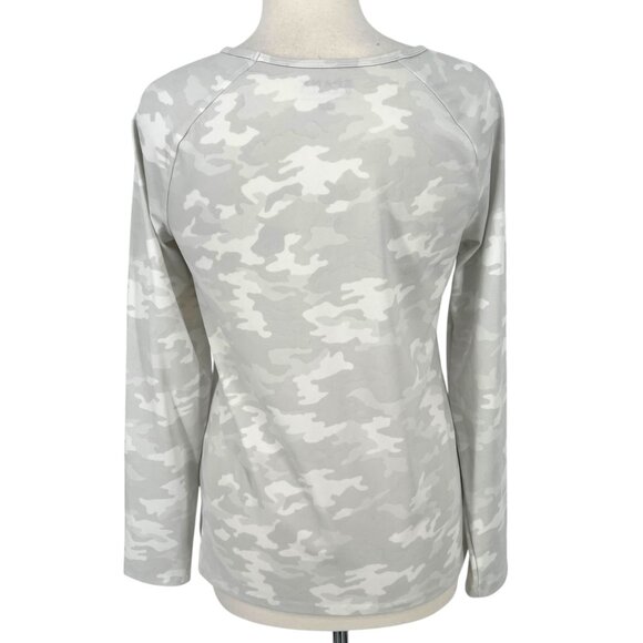 Spanx Better Base Crew Womens Long Sleeve Camo Print Top Size Large - Picture 6 of 9